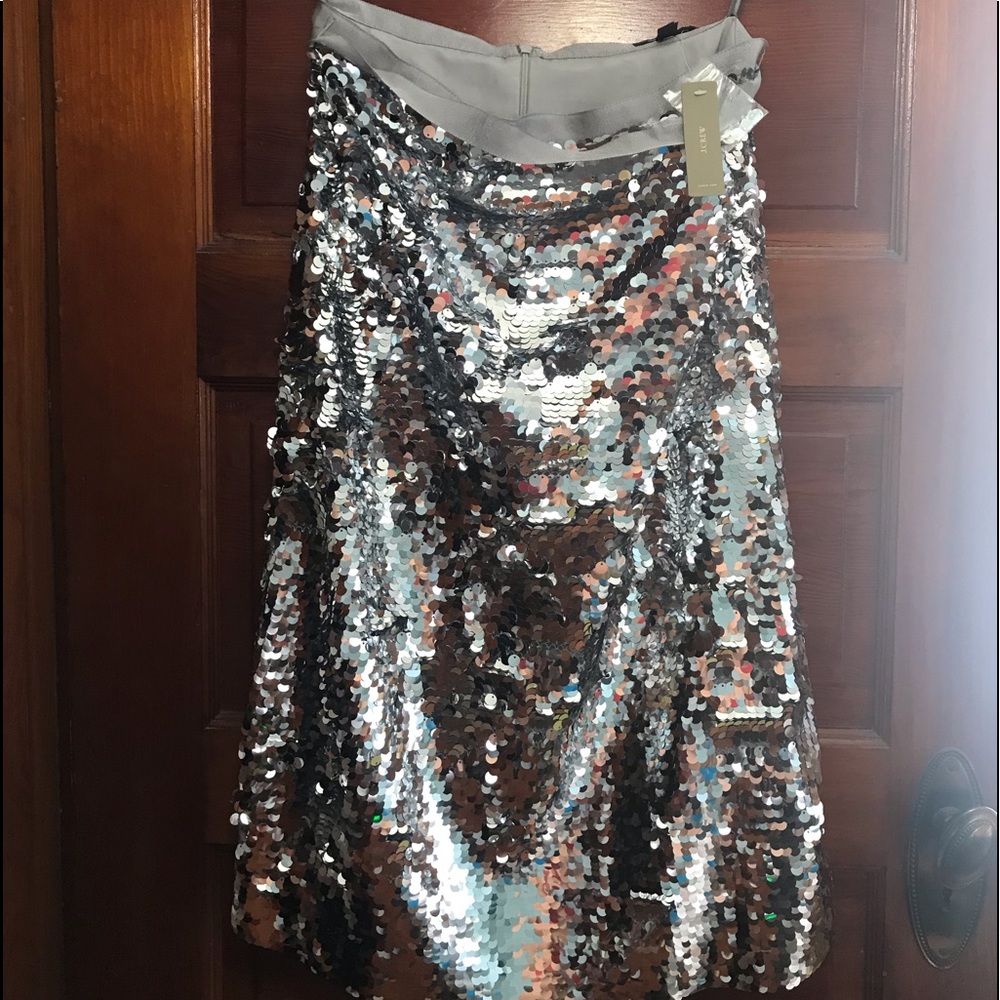 J crew sequined skirt.